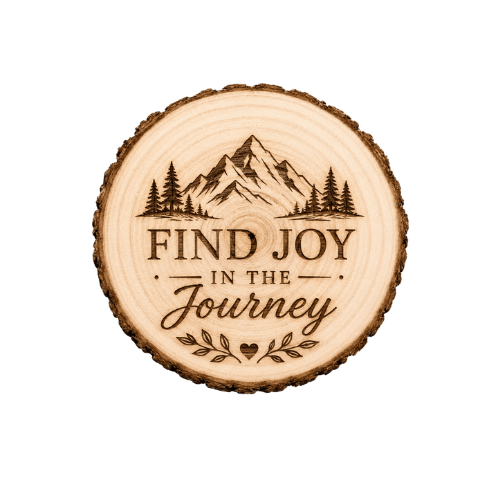 Personalized Wooden Coaster – Custom Laser Engraved Natural Wood, Pine &amp; Cork Drink Coasters