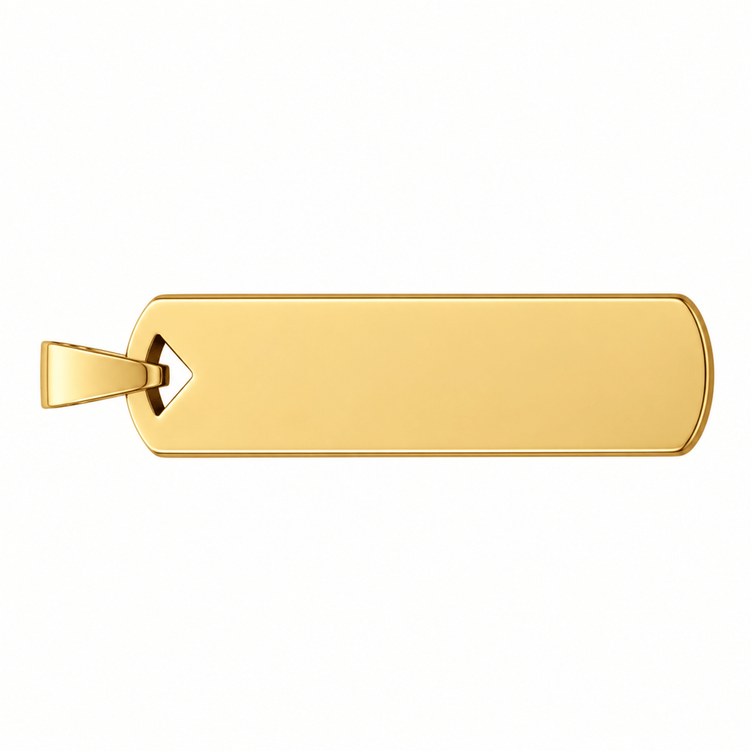 Personalized Engraved Rectangular Bar Necklace | Custom Name &amp; Message