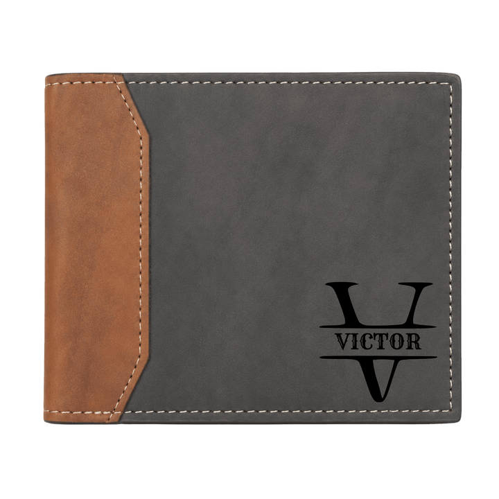 Personalized Leather Wallet | Custom Laser Engraved Bifold Wallet