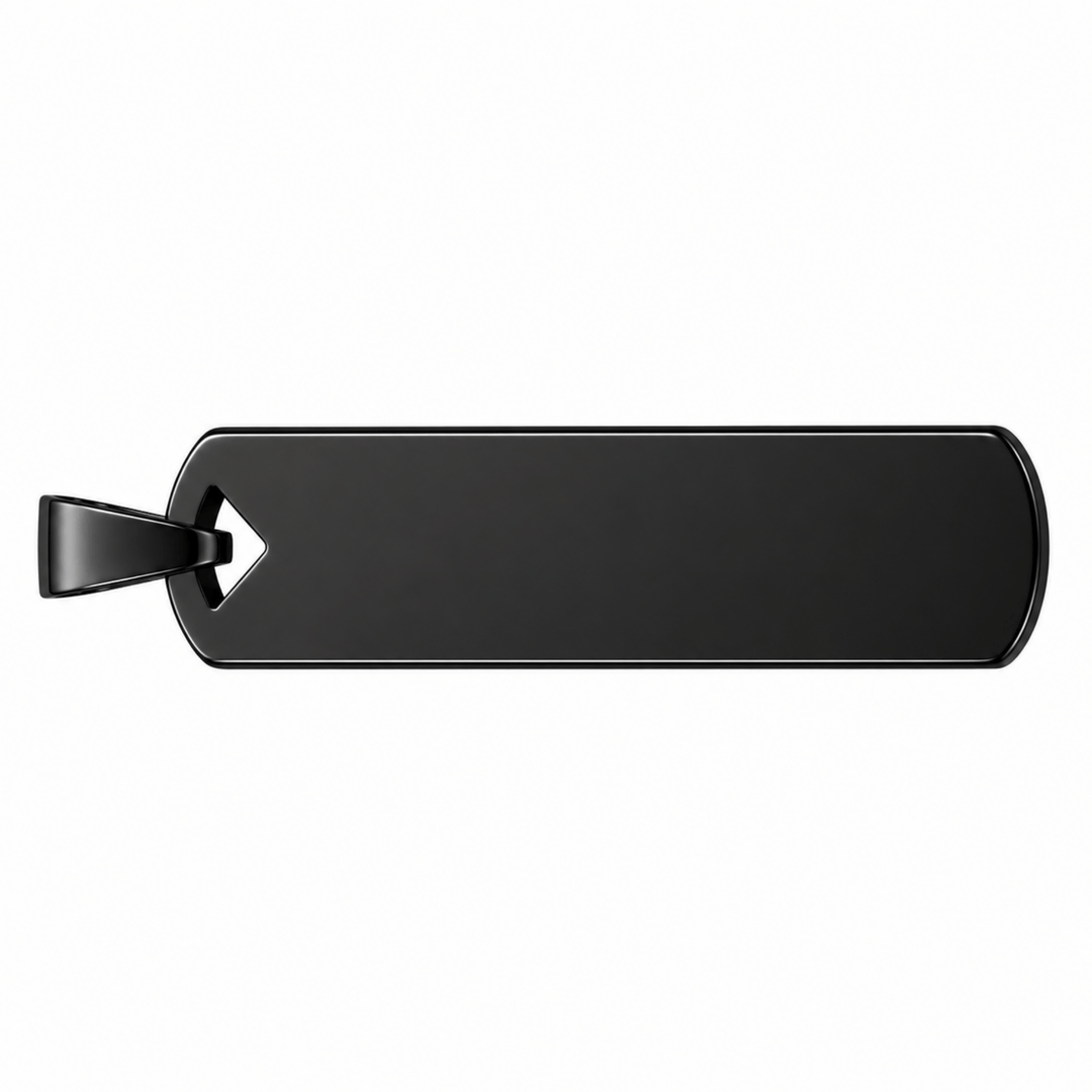 Personalized Engraved Rectangular Bar Necklace | Custom Name &amp; Message