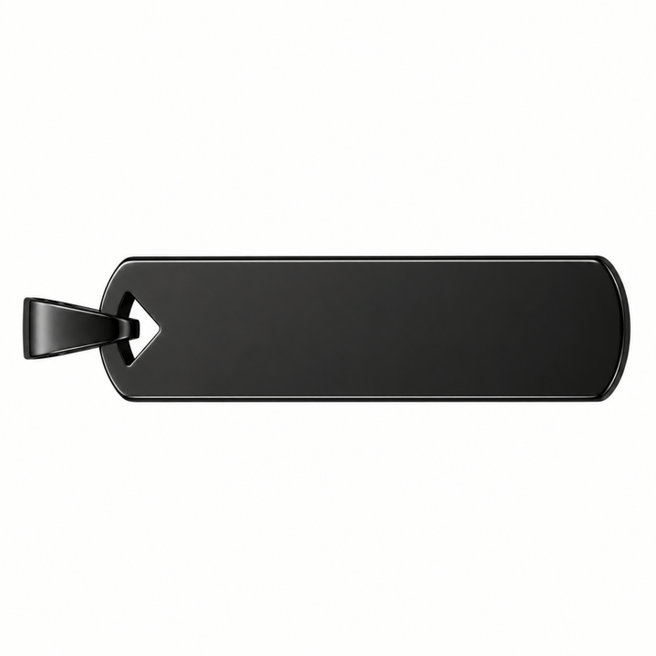 Personalized Engraved Rectangular Bar Necklace | Custom Name &amp; Message