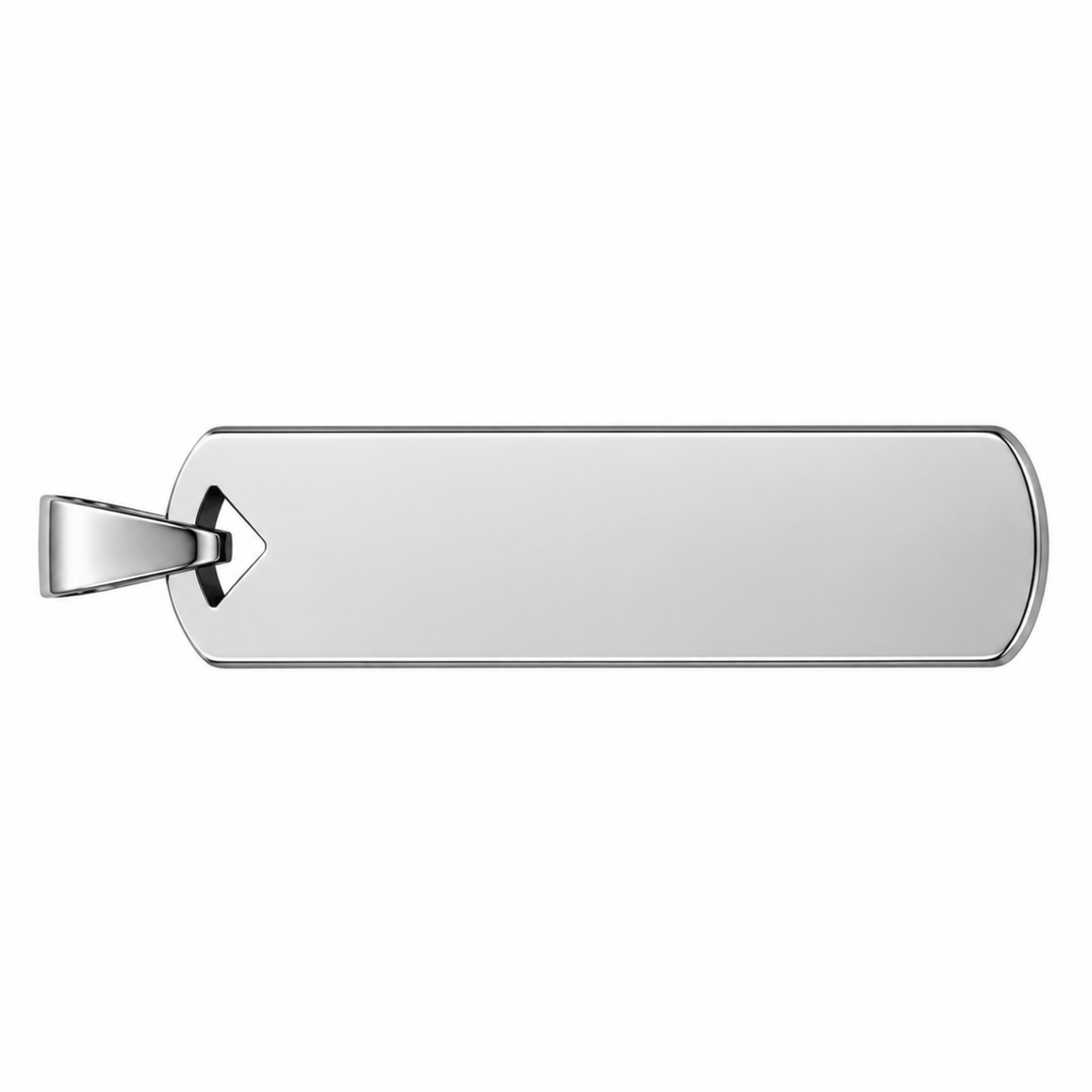 Personalized Engraved Rectangular Bar Necklace | Custom Name &amp; Message