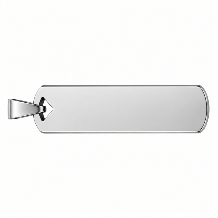 Personalized Engraved Rectangular Bar Necklace | Custom Name &amp; Message