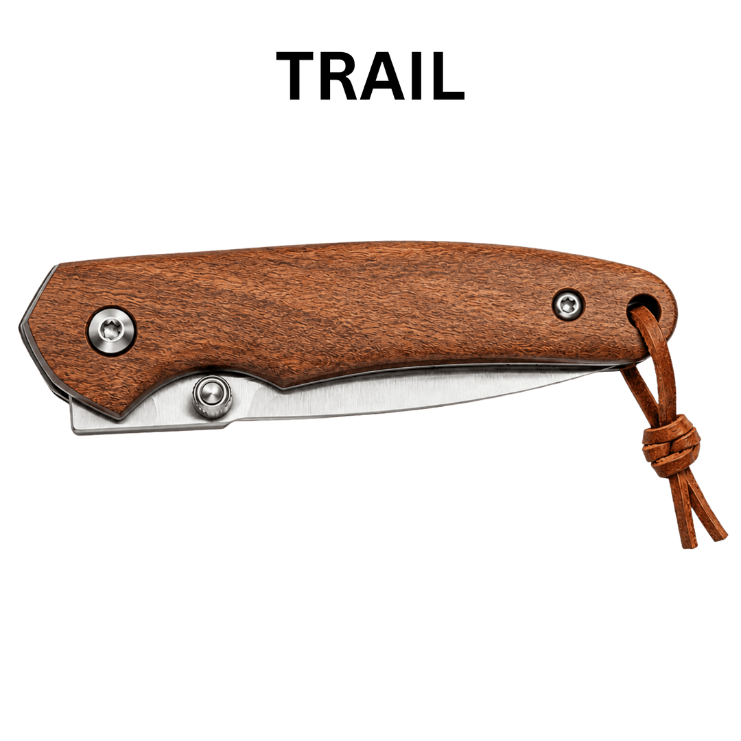 Personalized Engraved Folding Pocket Knife | 7 Wood Handle Models | Custom Name, Monogram &amp; Text | Everyday Carry (EDC) Gift