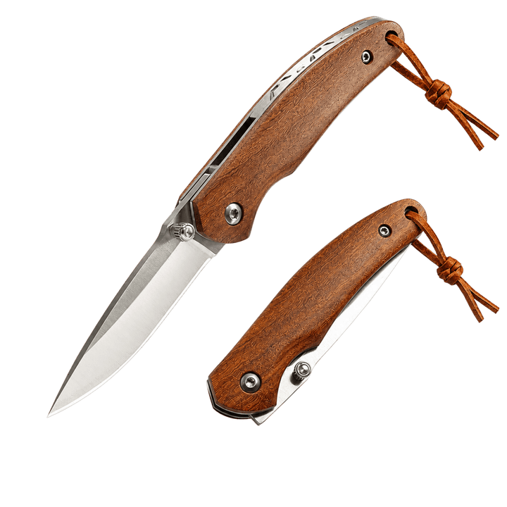 Personalized Engraved Folding Pocket Knife | 7 Wood Handle Models | Custom Name, Monogram &amp; Text | Everyday Carry (EDC) Gift