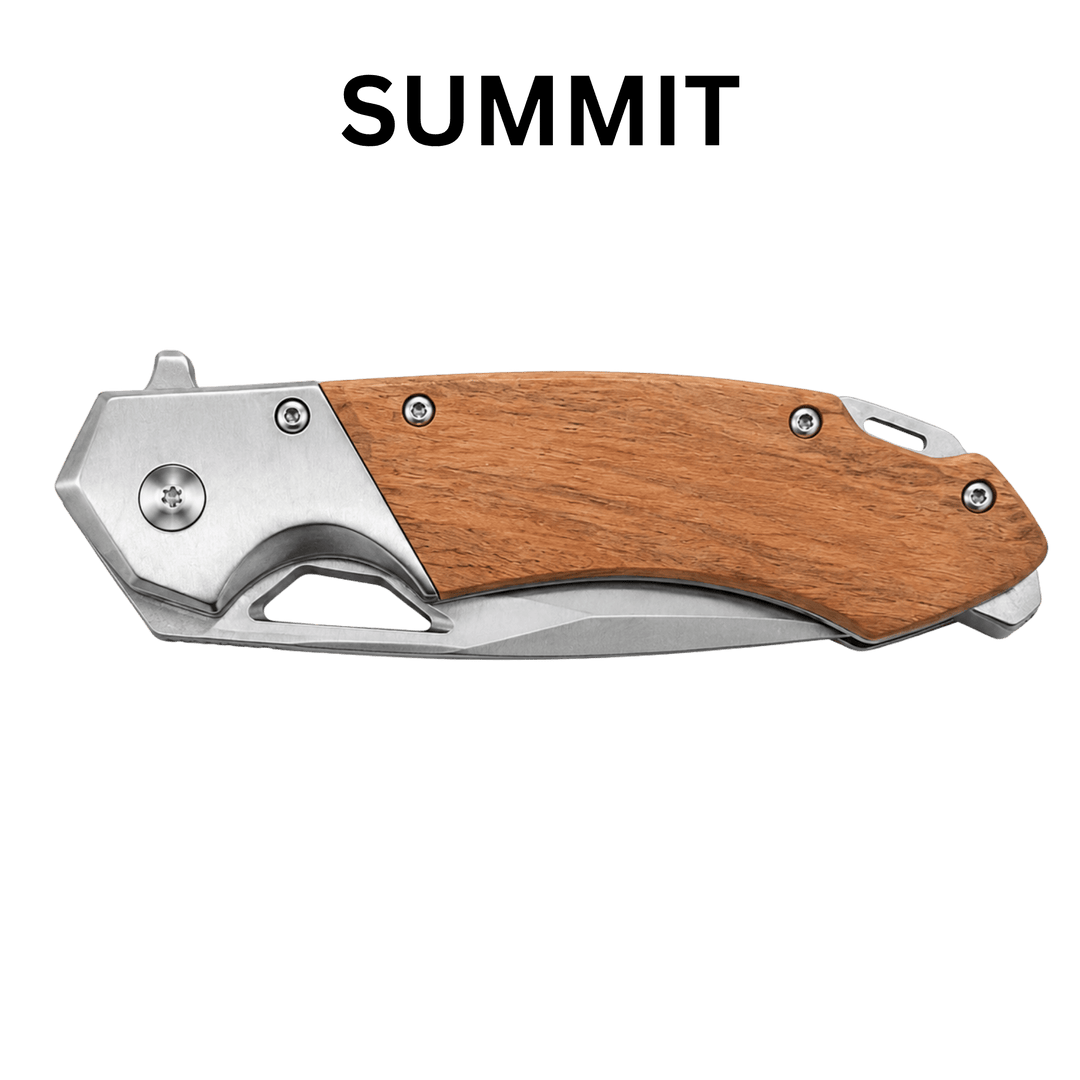 Personalized Engraved Folding Pocket Knife | 7 Wood Handle Models | Custom Name, Monogram &amp; Text | Everyday Carry (EDC) Gift