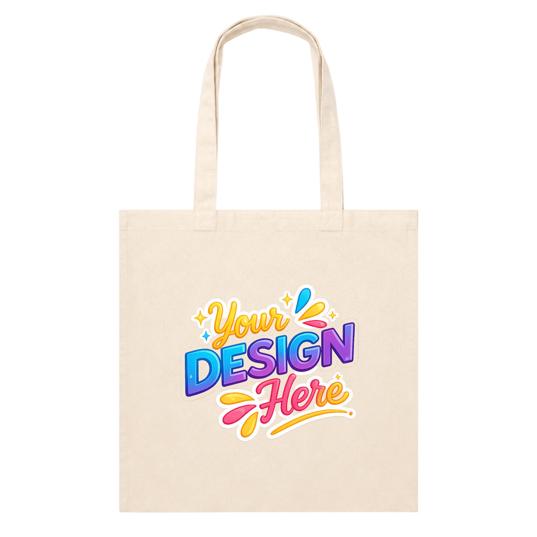 Custom Full Color Canvas Tote Bag | Upload Your Design, Photo or Logo
