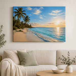 Tropical Beach Canvas Wall Art