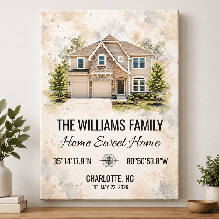 Custom Coordinates Milestone Canvas | Personalized Special Location Wall Art