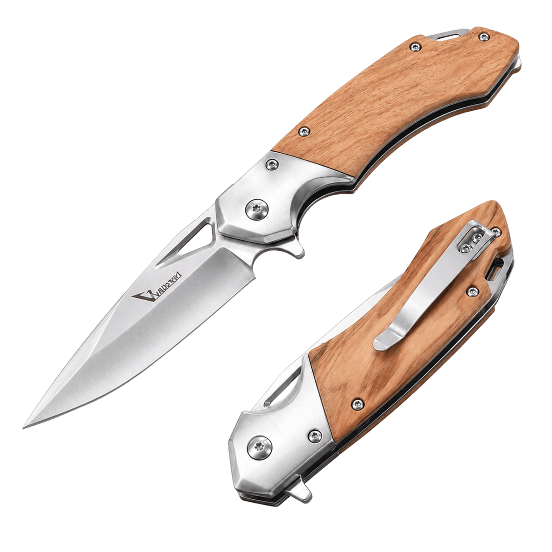 Personalized Engraved Folding Pocket Knife | 7 Wood Handle Models | Custom Name, Monogram &amp; Text | Everyday Carry (EDC) Gift