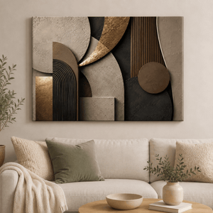 Modern Harmony Geometric Abstract Canvas Wall Art