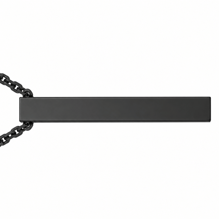 Personalized Engraved Slim Bar Necklace | Custom Name &amp; Initials