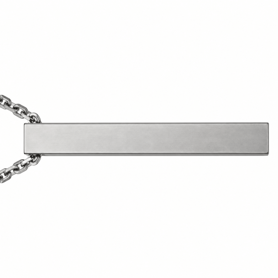 Personalized Engraved Slim Bar Necklace | Custom Name &amp; Initials