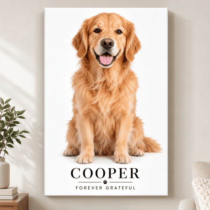 Personalized Pet Photo Canvas – Custom Dog &amp; Cat Portrait Wall Art