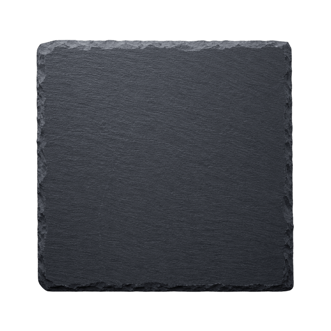 Personalized Natural Slate Coaster – Custom Laser Engraved Stone Drink Coaster