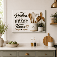 The Heart of the Home Kitchen Canvas Wall Art