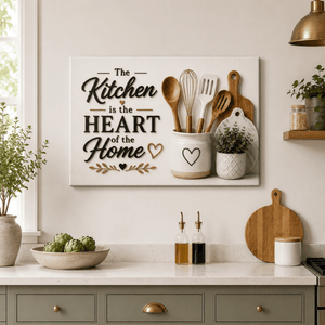The Heart of the Home Kitchen Canvas Wall Art