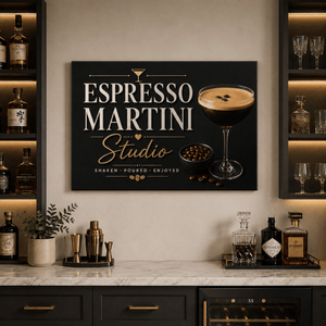 Espresso Martini Studio Cocktail Canvas Wall Art