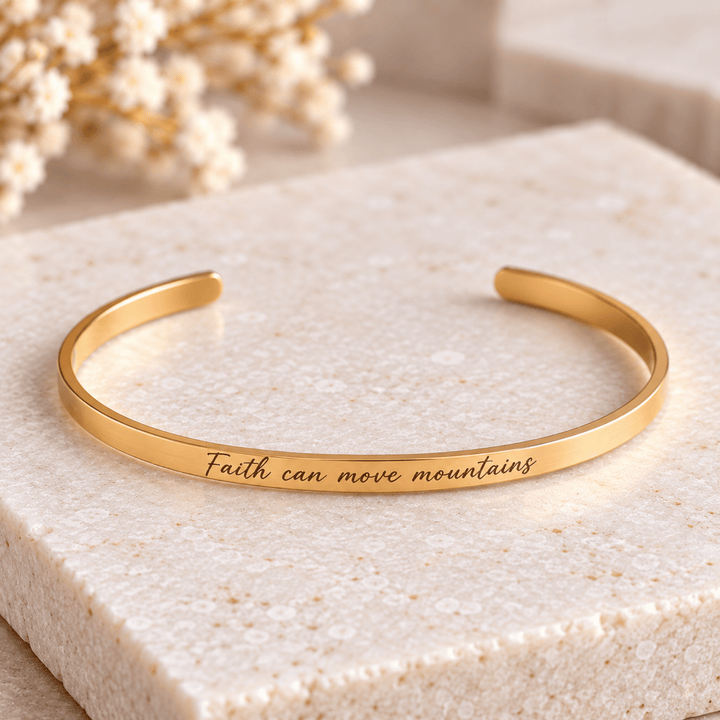 Personalized Engraved Cuff Bracelet | Custom Name &amp; Message