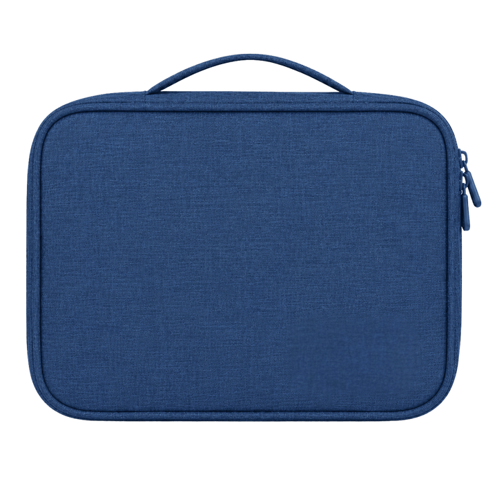 Personalized Electronics Organizer Case – Laser Engraved Leatherette Patch Travel Cable Organizer
