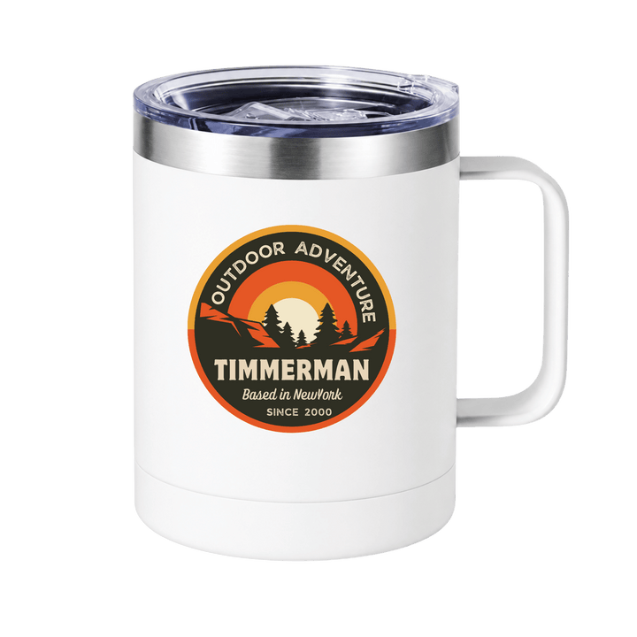 Custom Full Color Print | 12 oz Stainless Steel Tumbler with Handle