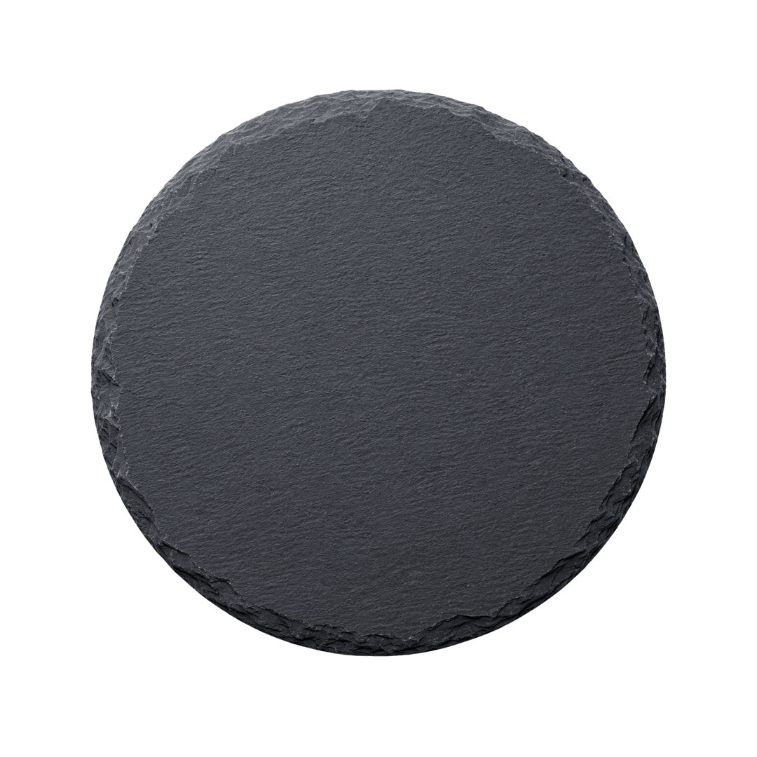 Personalized Natural Slate Coaster – Custom Laser Engraved Stone Drink Coaster