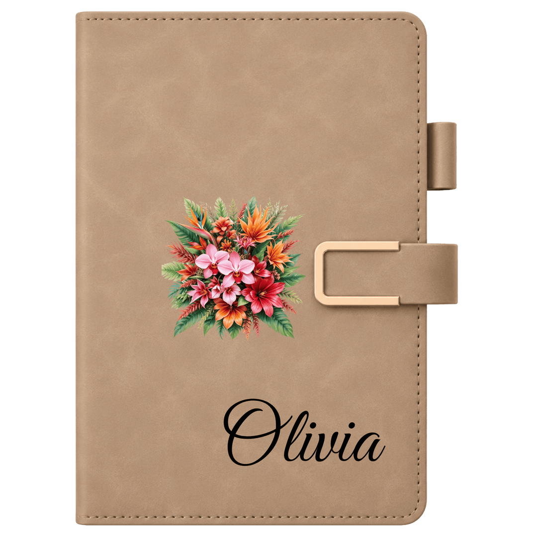 Personalized A5 PU PU Leather Notebook – Custom Full-Color Journal with 200 Lined Pages