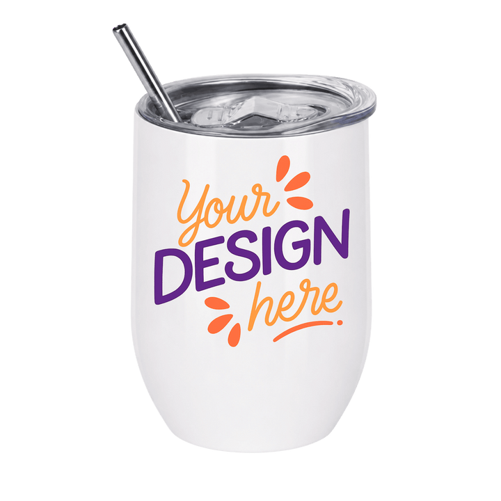 Custom Full Color Print | 12 oz Stainless Steel Wine Tumbler