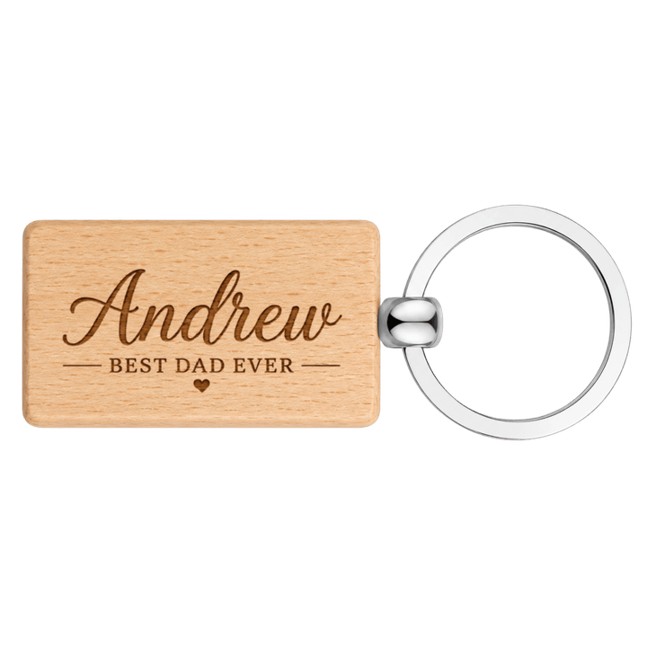 Personalized Wooden &amp; Leather Keychains | Custom Laser Engraved