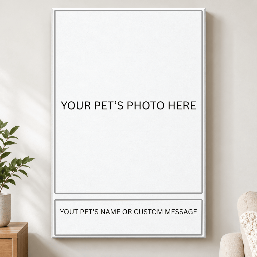 Personalized Pet Photo Canvas – Custom Dog &amp; Cat Portrait Wall Art
