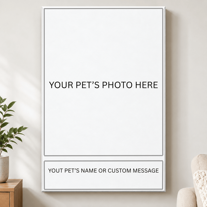 Personalized Pet Photo Canvas – Custom Dog &amp; Cat Portrait Wall Art