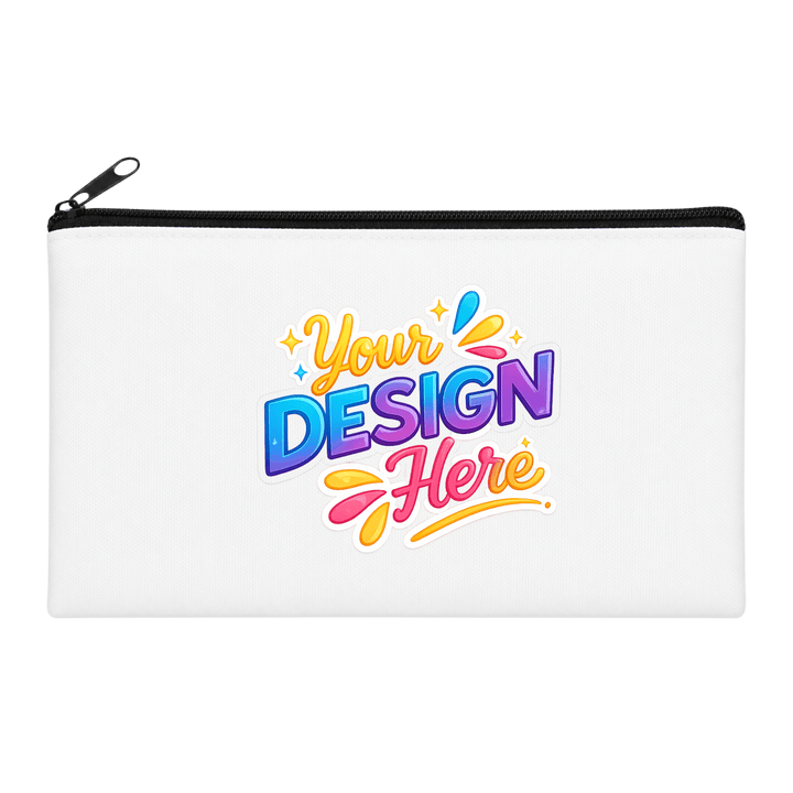 Personalized Canvas Zipper Pouch – Multi-Purpose Makeup, Travel &amp; Toiletry Bag