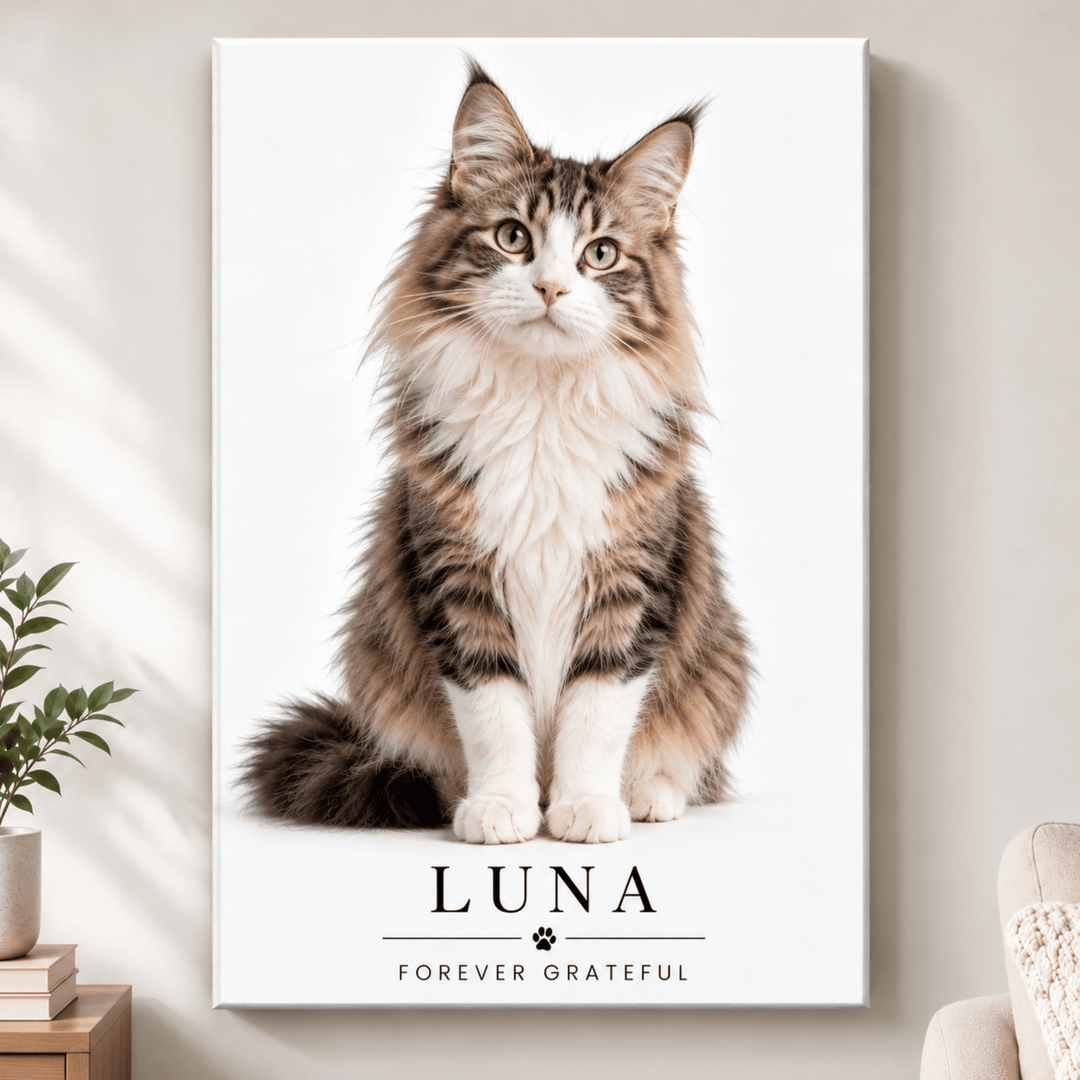 Personalized Pet Photo Canvas – Custom Dog &amp; Cat Portrait Wall Art