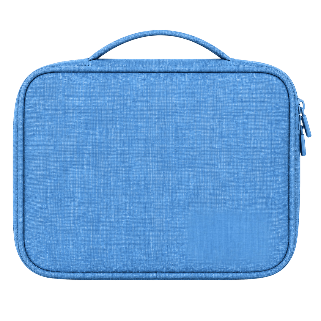 Personalized Electronics Organizer Case – Laser Engraved Leatherette Patch Travel Cable Organizer