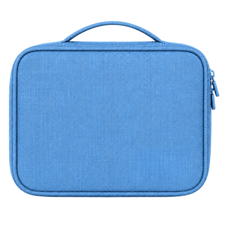 Personalized Electronics Organizer Case – Laser Engraved Leatherette Patch Travel Cable Organizer