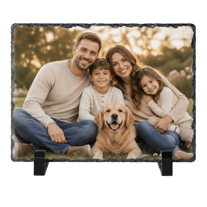 Custom Personalized Photo Rock Slate - Sublimated Full Color Stone Plaque