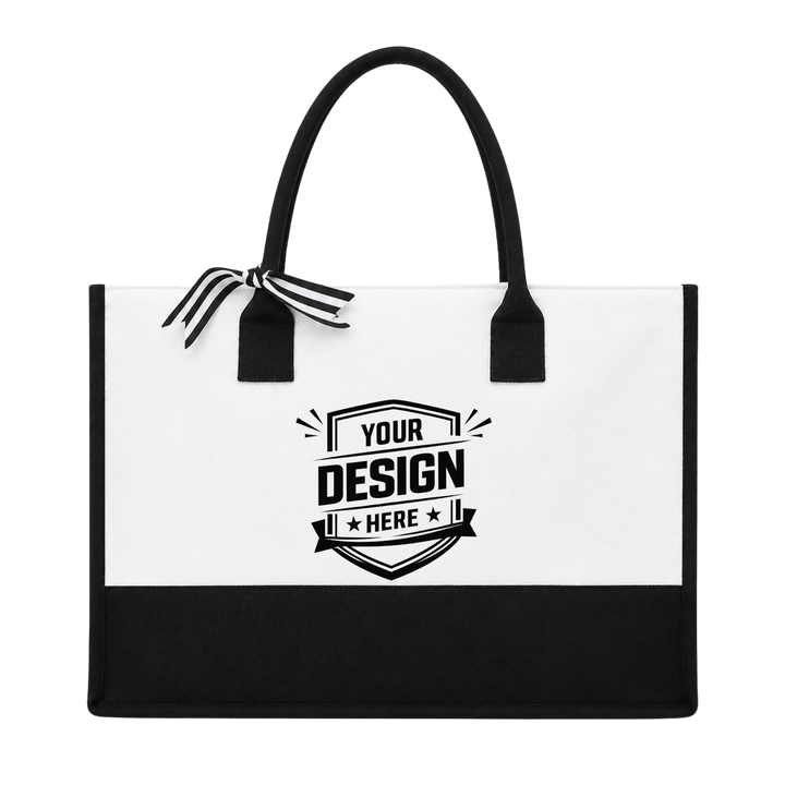 Personalized Large Canvas Tote Bag | Full Color Print