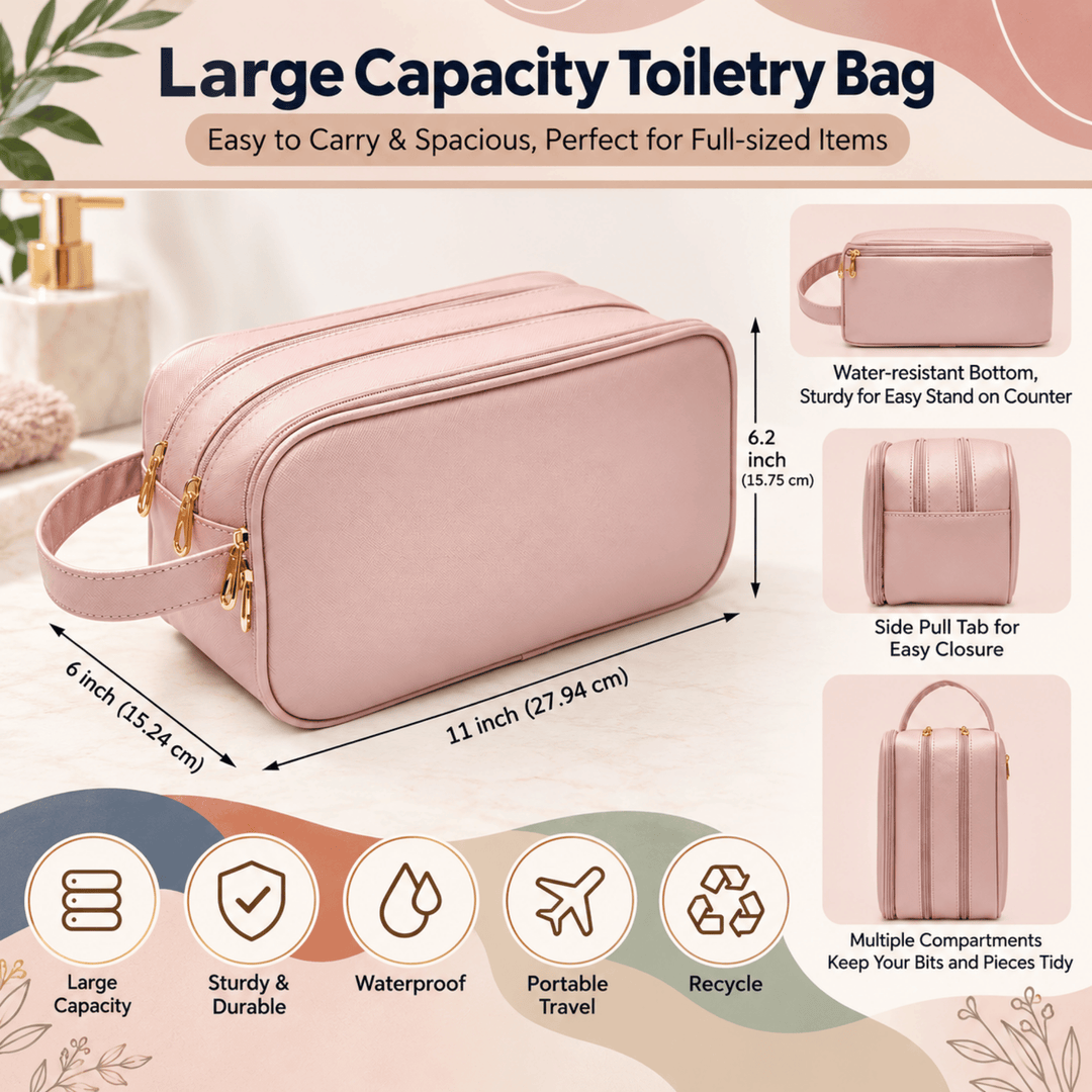 Personalized Large Travel Toiletry Bag – Full Color Custom Print
