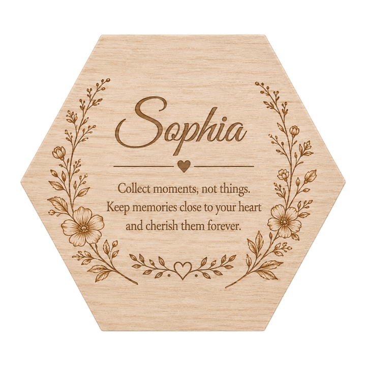 Personalized Wooden Keepsake Box – Custom Laser Engraved Memory &amp; Jewelry Box