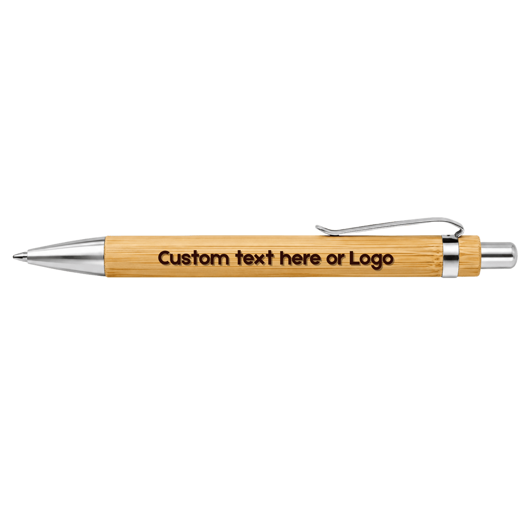 Personalized Pens – Bamboo &amp; Metal Stylus | Custom Laser Engraved