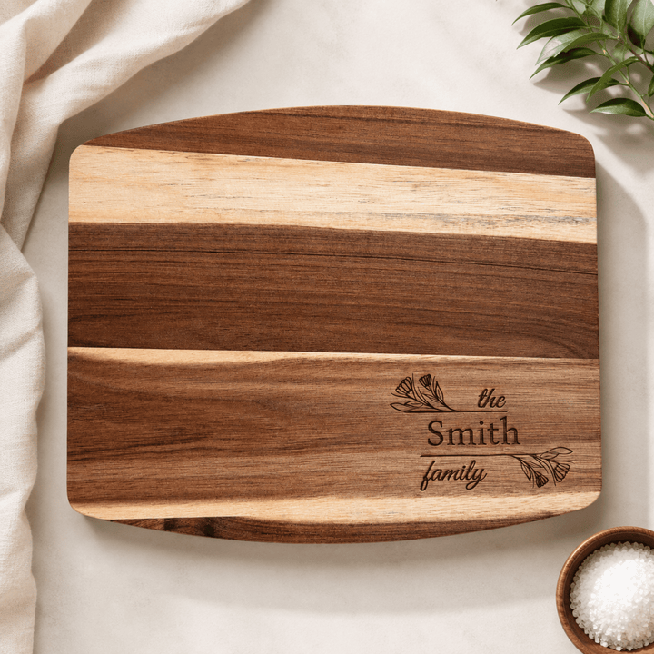 Personalized Wood Cutting Board – Custom Laser Engraved Chopping Board
