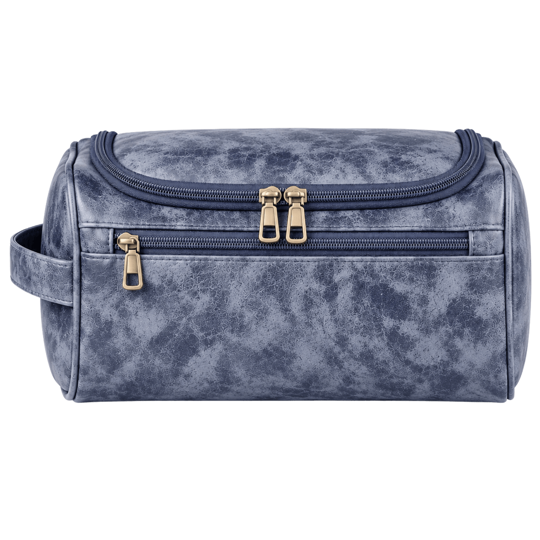 Personalized Faux Leather Toiletry Bag – Custom Travel Dopp Kit for Men &amp; Women