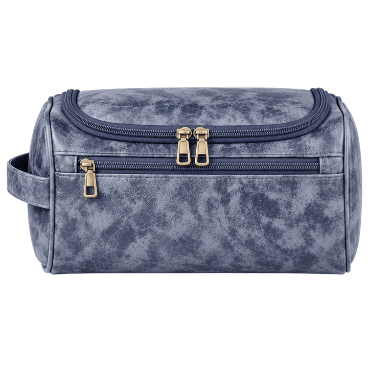 Personalized Faux Leather Toiletry Bag – Custom Travel Dopp Kit for Men &amp; Women