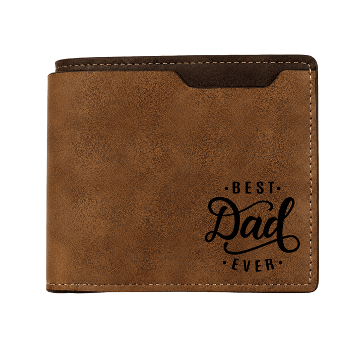 Personalized Leather Wallet | Custom Laser Engraved Bifold Wallet
