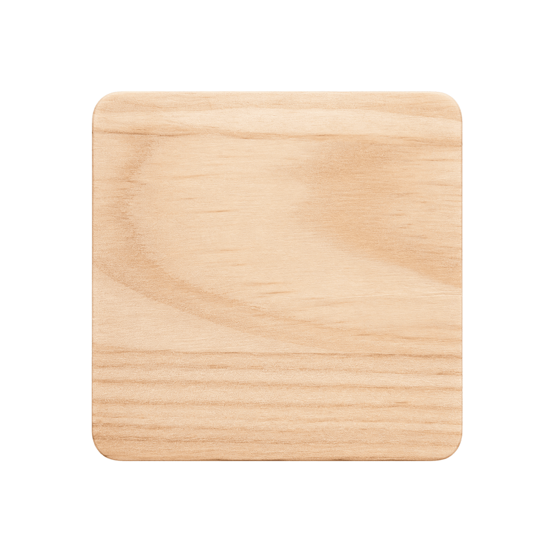 Personalized Wooden Coaster – Custom Laser Engraved Natural Wood, Pine &amp; Cork Drink Coasters