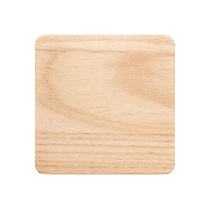 Personalized Wooden Coaster – Custom Laser Engraved Natural Wood, Pine &amp; Cork Drink Coasters