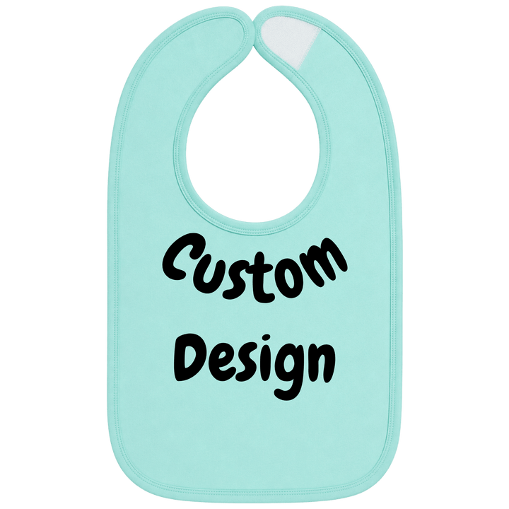 Custom Full Color Baby Bib, Rabbit Skins Infant Bib, Custom Graphic Photo Text Baby Shower Gift