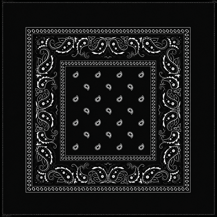 Personalized 100% Cotton Paisley Bandana – Custom Full Color DTF Printed Bandana (22" x 22")