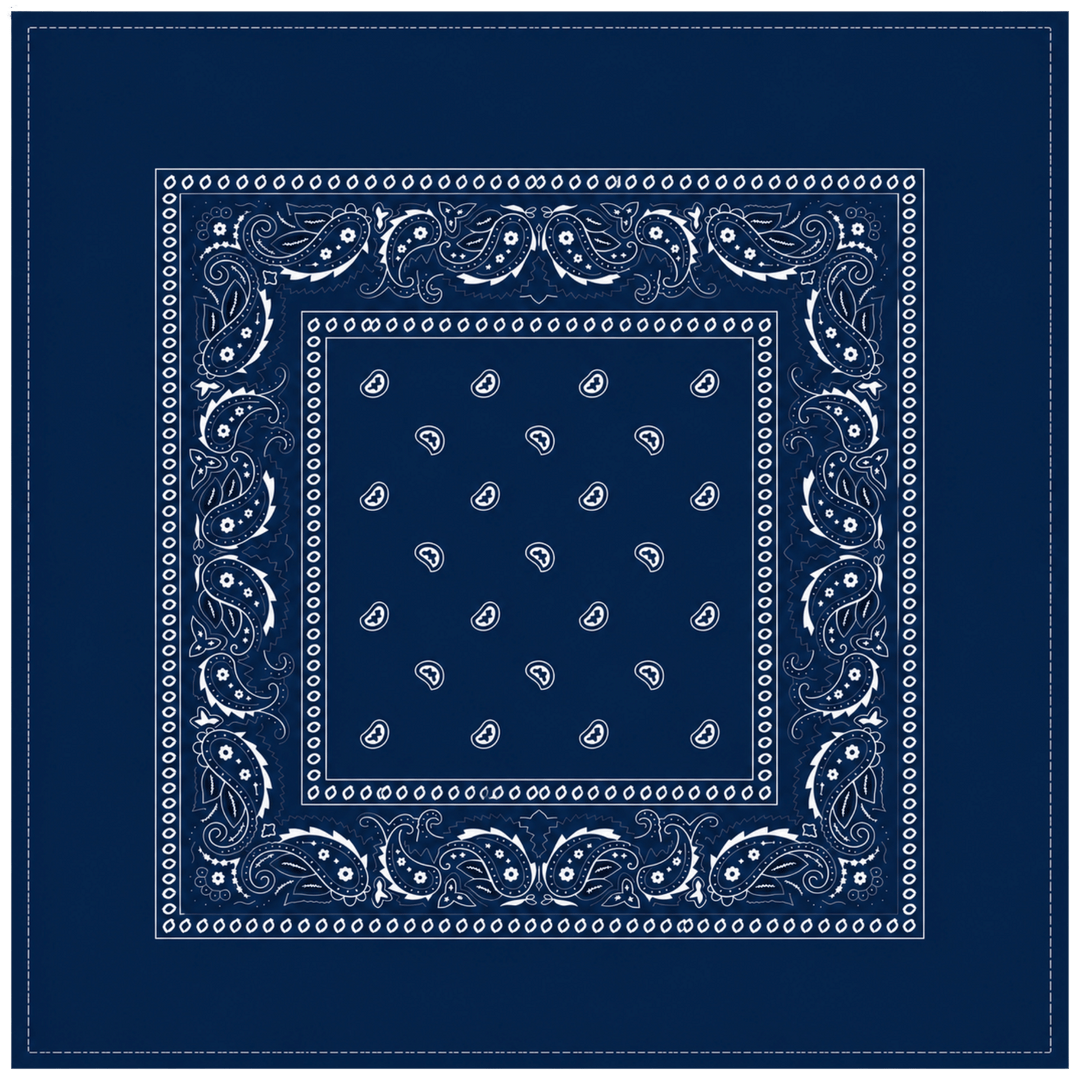 Personalized 100% Cotton Paisley Bandana – Custom Full Color DTF Printed Bandana (22" x 22")