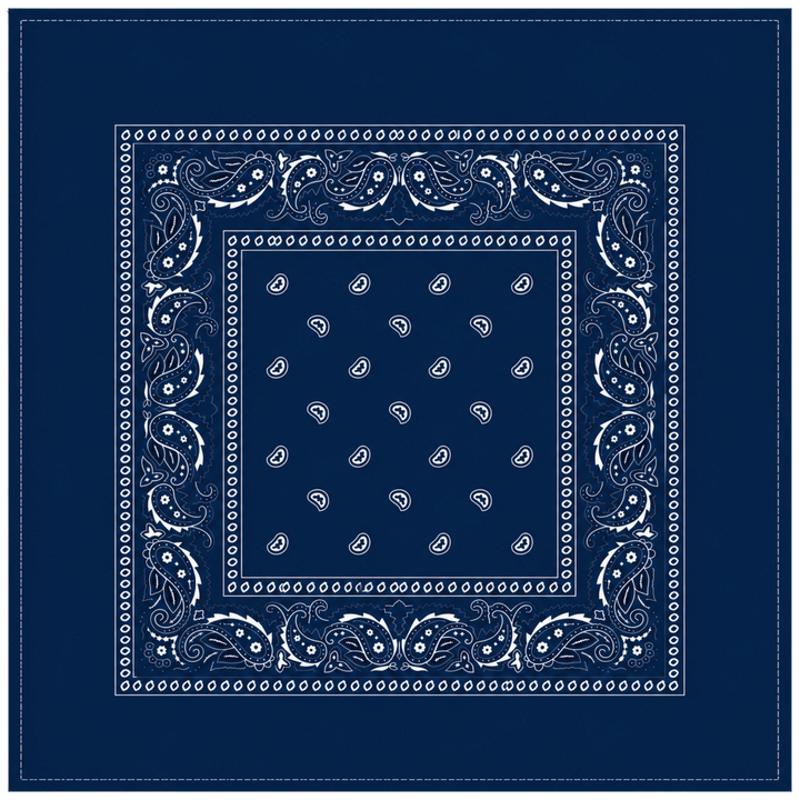 Personalized 100% Cotton Paisley Bandana – Custom Full Color DTF Printed Bandana (22" x 22")